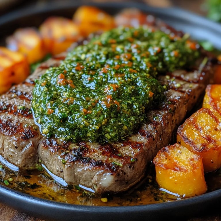 Bife com Molho Verde e Purê de Batata-Doce: Uma Receita Incrível e Definitiva