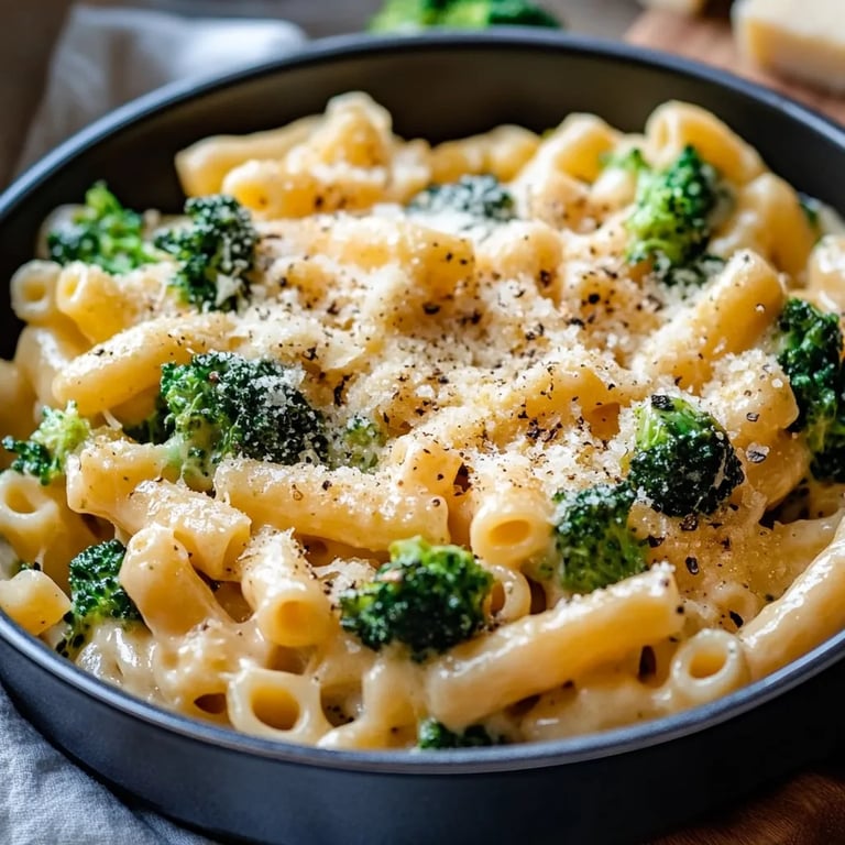 Creamy Vegetarian Broccoli Cheddar Pasta