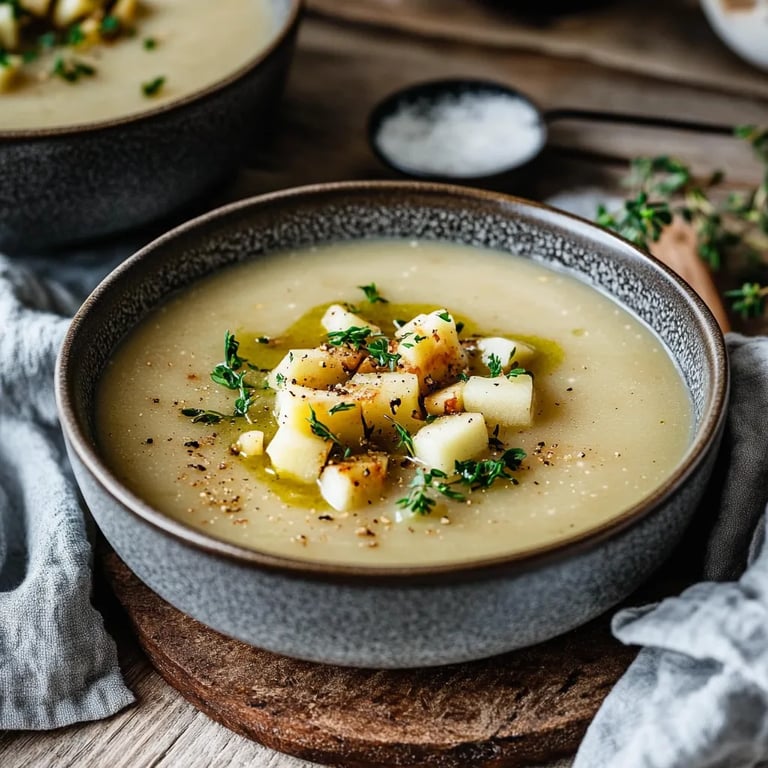 Edele Maronensuppe mit Apfel