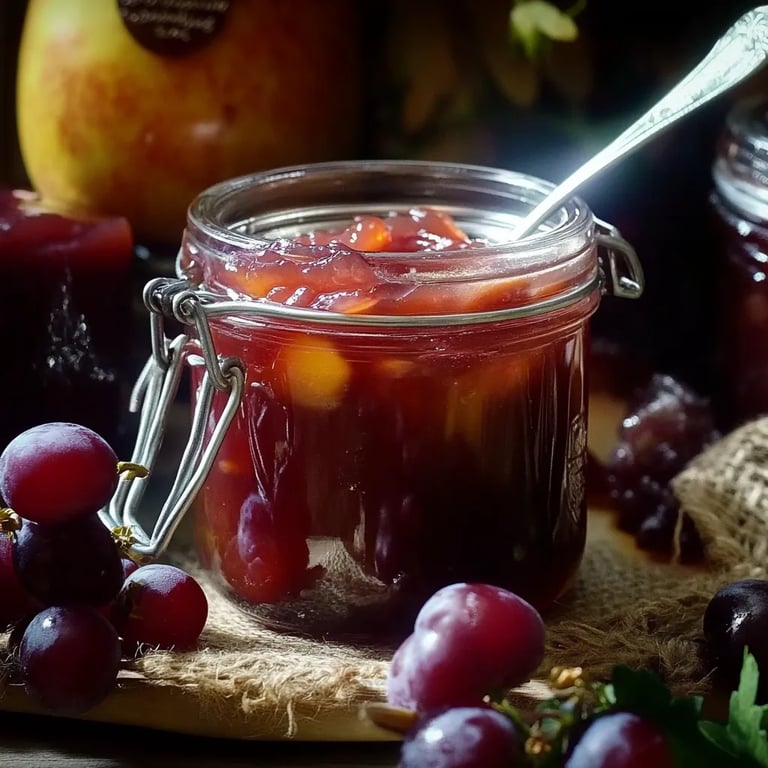 Saisonale Pflaumen-Birnen-Marmelade