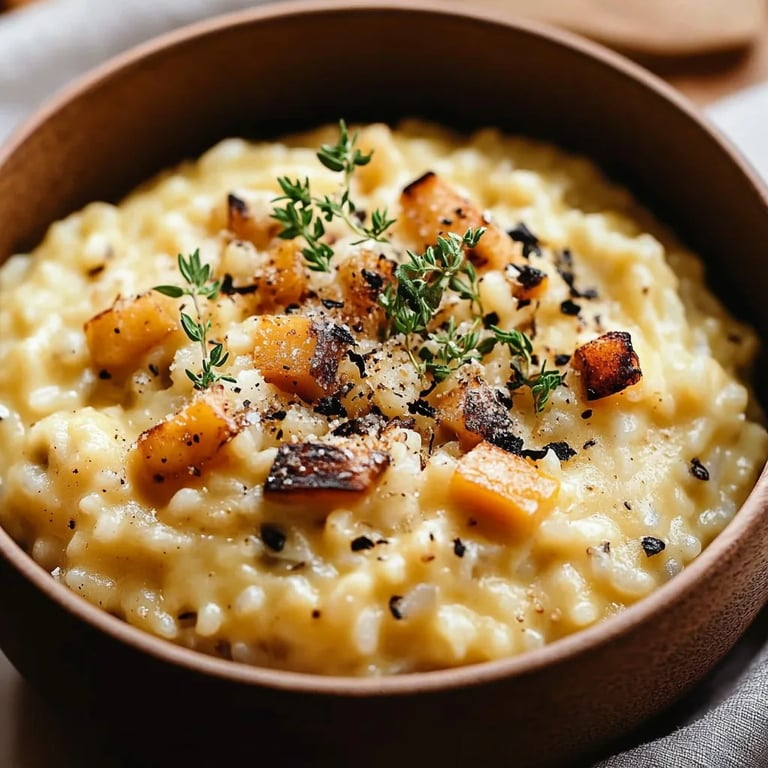 Cremiges Hokkaido Kürbisrisotto