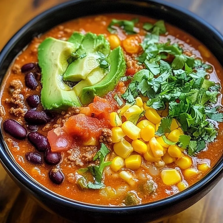 Creamy & Spicy Taco Soup