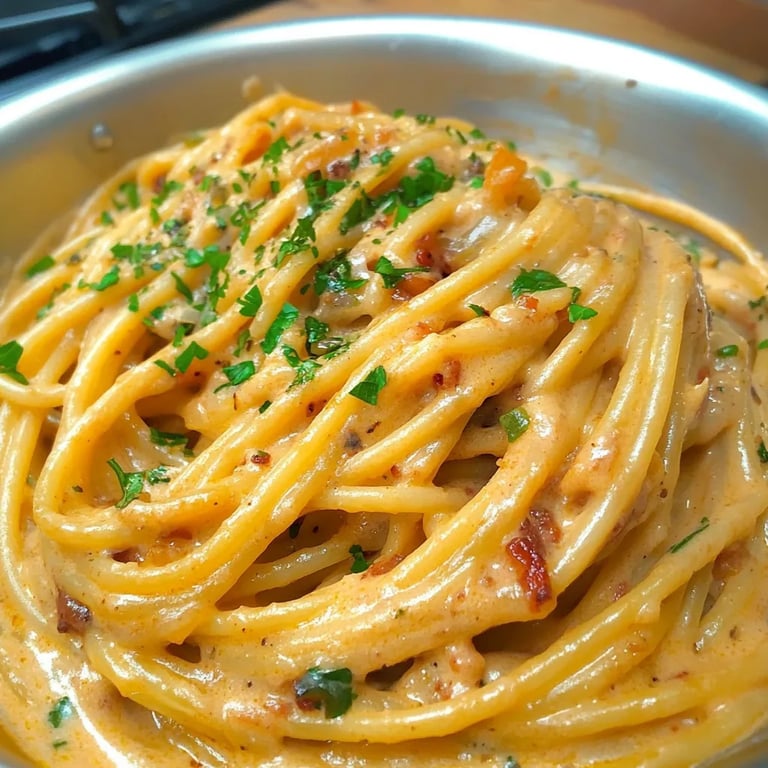 Creamy Vegan Caramelized Onion Pasta