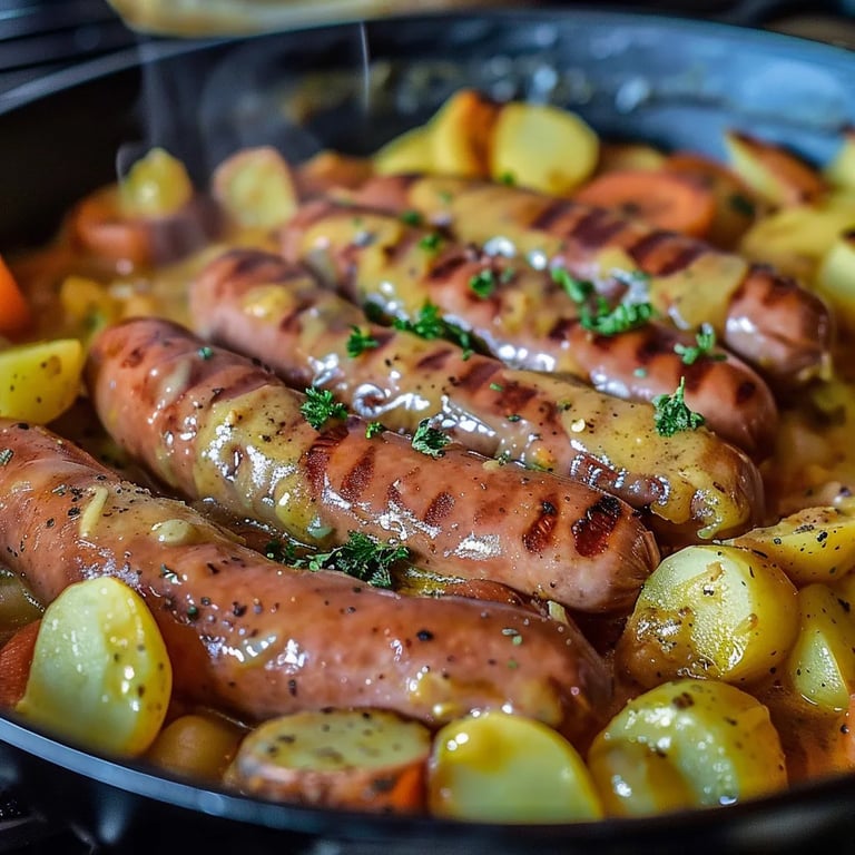 Würziger Kartoffel-Wurst-Eintopf