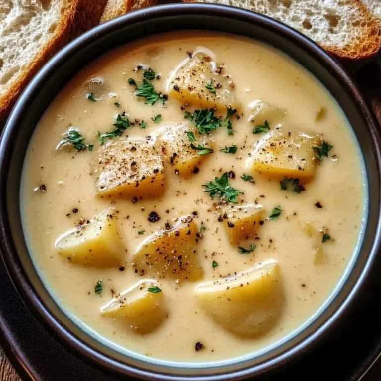 Cheddar Garlic Herb Potato Soup