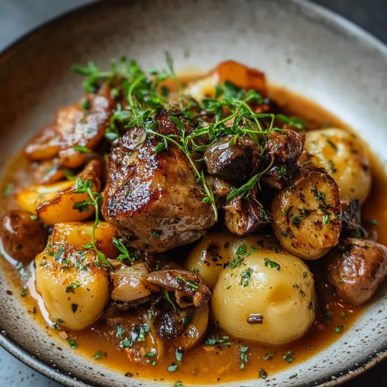 Pilzgulasch mit Kartoffelpüree