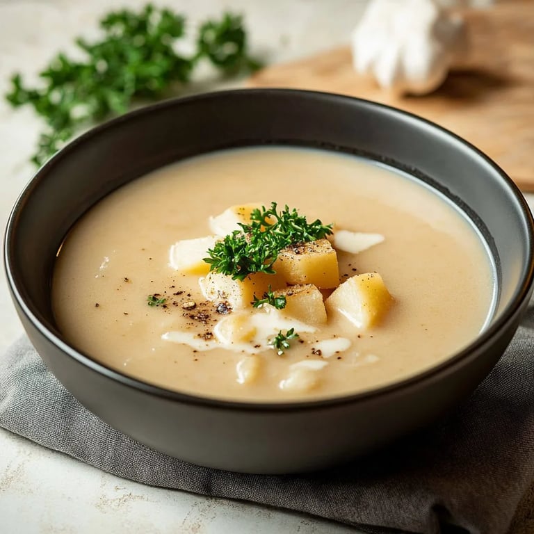 Maronensuppe mit Kartoffeln & Apfel