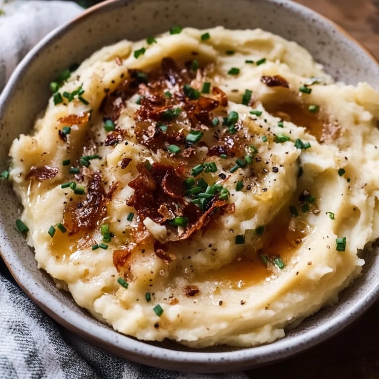 Best Ever Caramelized Onion Mashed Potatoes