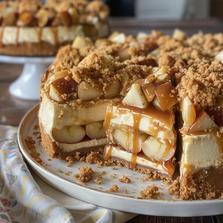 Salted Caramel Apple Pie Cheesecake