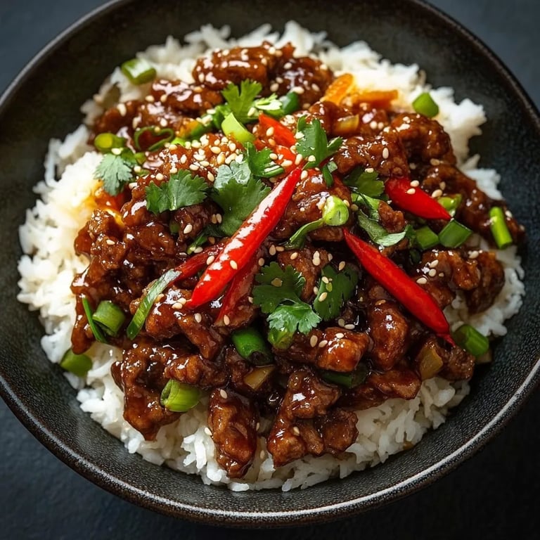Crispy Chilli Beef Rice