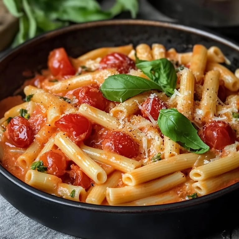 Tomatenpasta - cremiges 20 Minuten Abendessen!