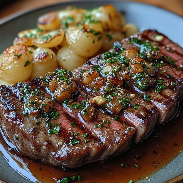 Ribeye mit gerösteter Knoblauch-Pfannensauce: Ein Unglaubliches Ultimatives Rezept