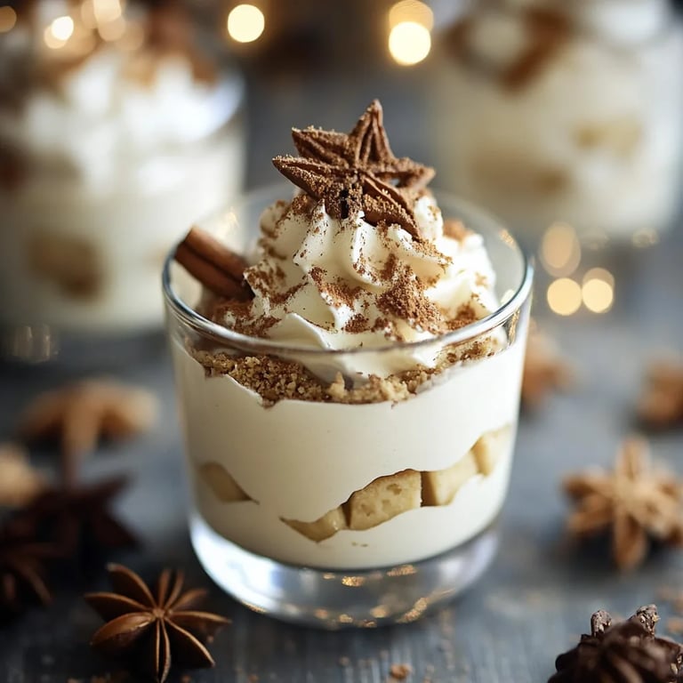Weiße Lebkuchen-Mousse mit weißer Schokolade