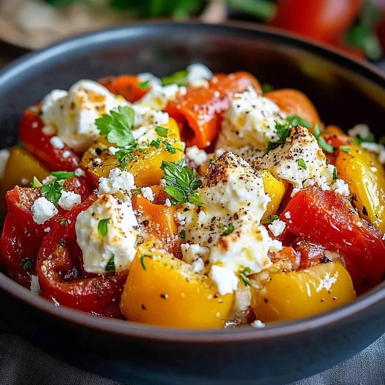 Gefüllte Paprika mit Reis und Feta