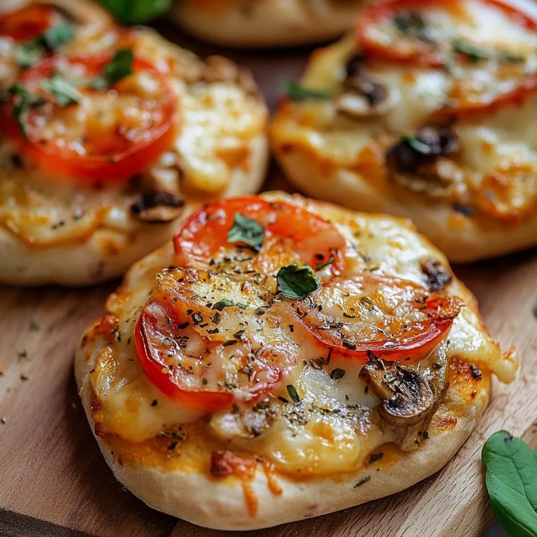 Einfache Pizzabrötchen vegetarisch