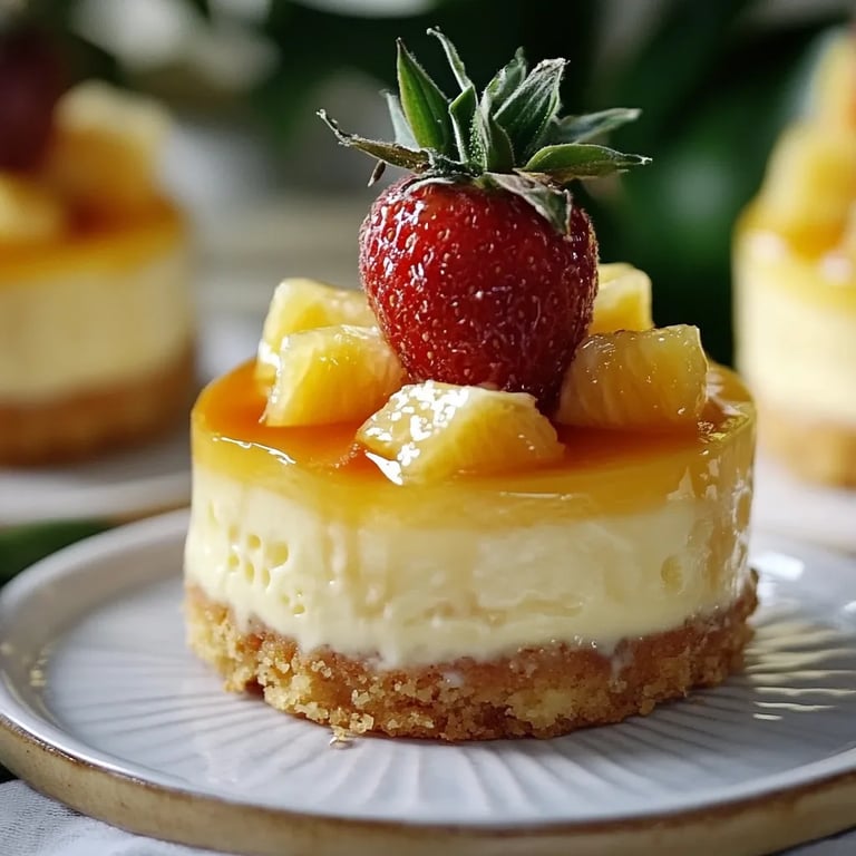 Individual Pineapple Cheesecakes Bliss