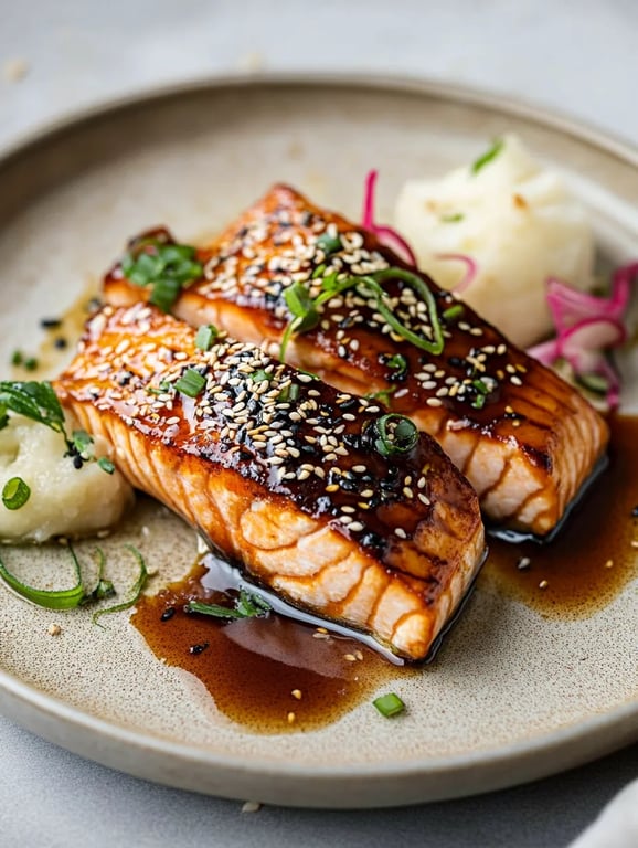 Sake-Glazed Salmon with Sesame Seeds