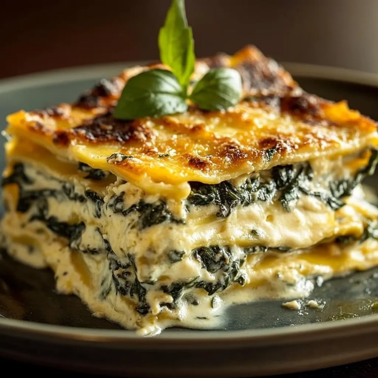 Kürbis Spinat Lasagne