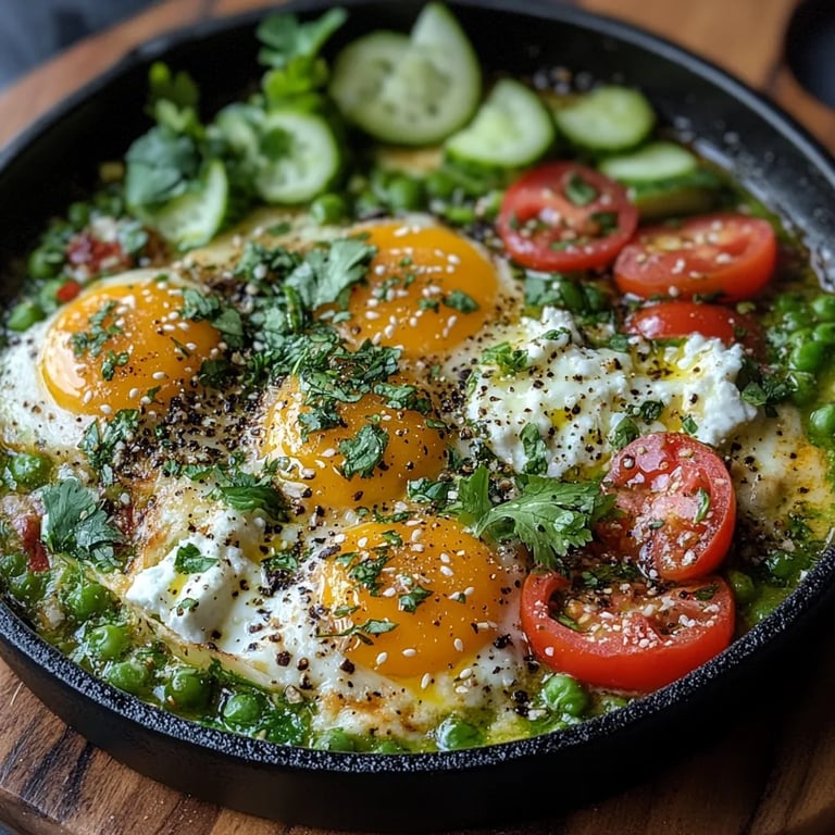 Würzige grüne Shakshuka mit Feta: Ein Unglaubliches Essenzielles Rezept für 4 Portionen
