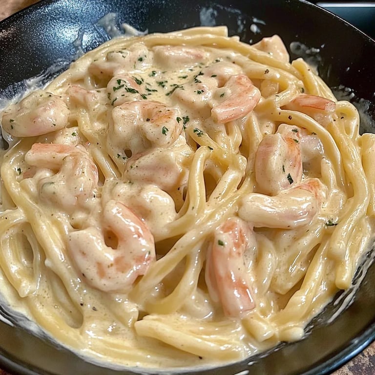 Räk Fettuccine Alfredo i en Panna: Ett fantastiskt ultimat recept