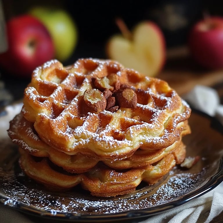 Zuckerfreie Lebkuchen Apfel Waffeln