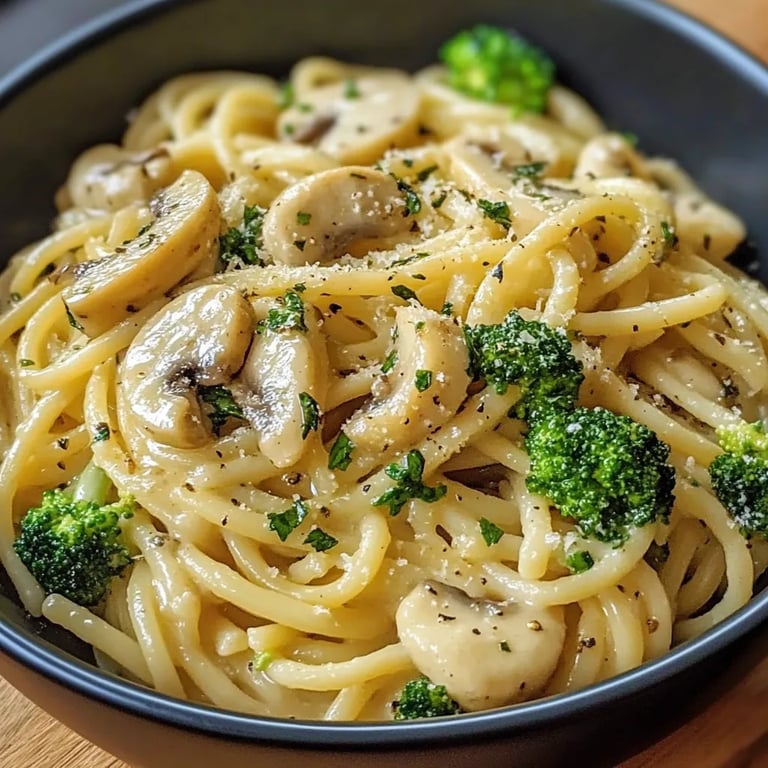 Cremige Hähnchen Brokkoli Pasta