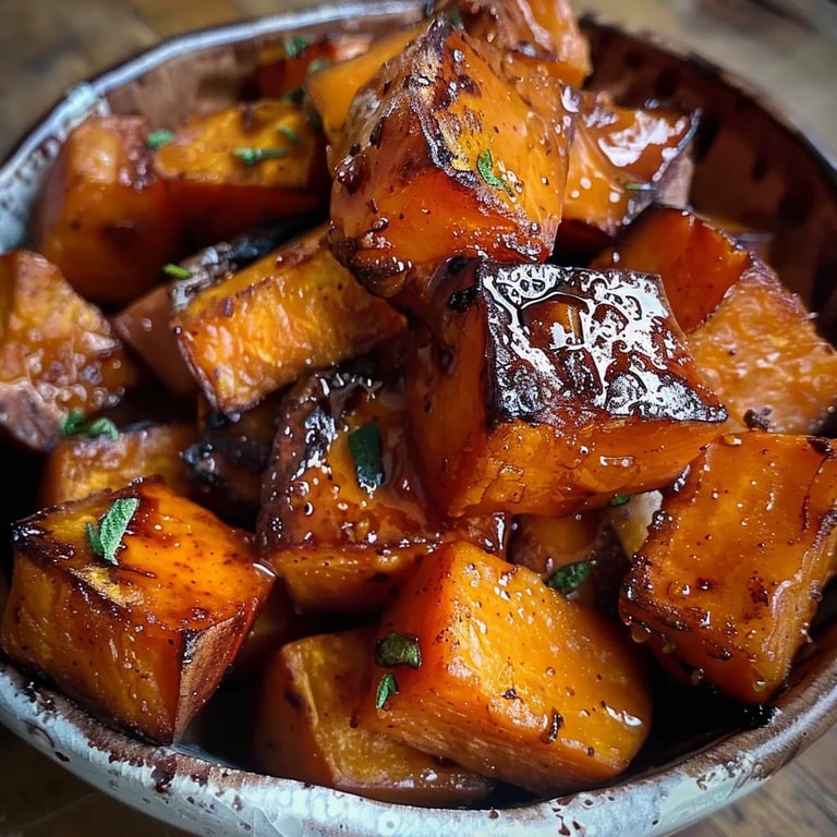 Roasted Sweet Potatoes w/ Cinnamon & Honey