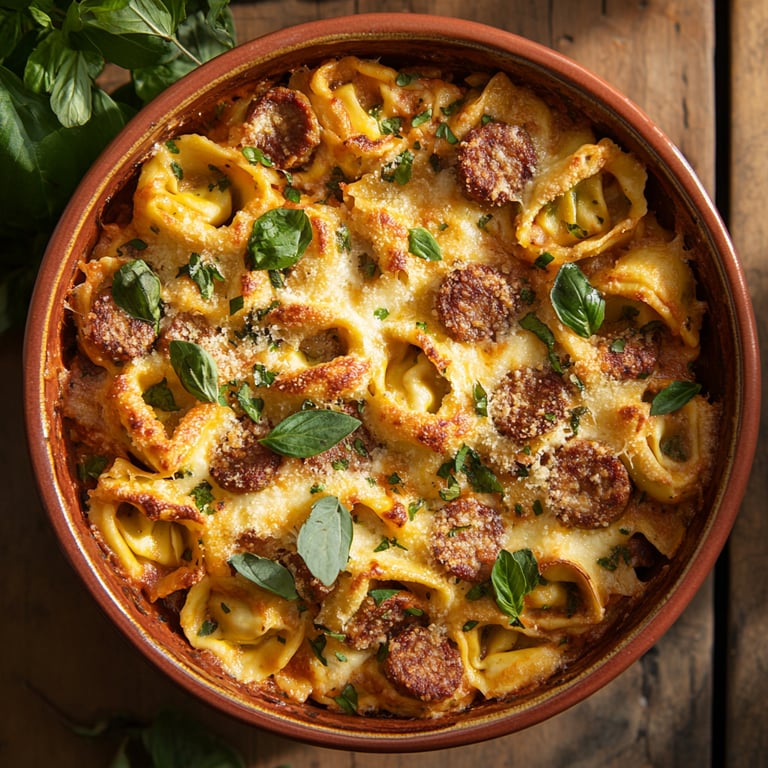 Baked Tortellini with Sausage