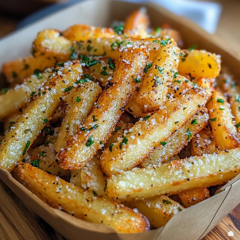 Knusprige Heißluftfritteusen-Knoblauch-Parmesan-Pommes: Ein Unglaubliches Ultimatives Rezept für 4 Personen