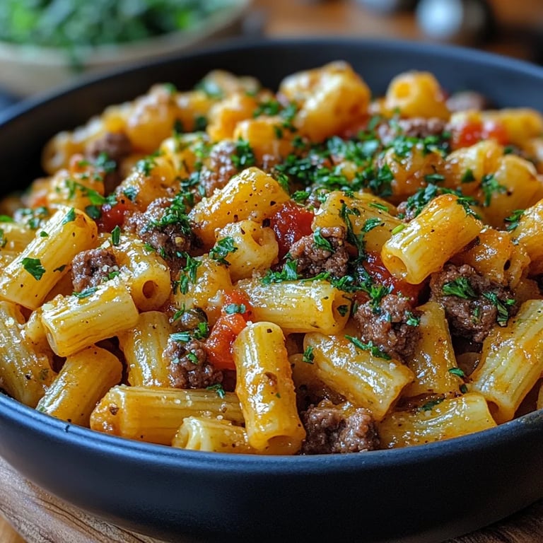 Macarrones con Queso y Hamburguesa en Una Sola Olla: La Increíble Receta Última