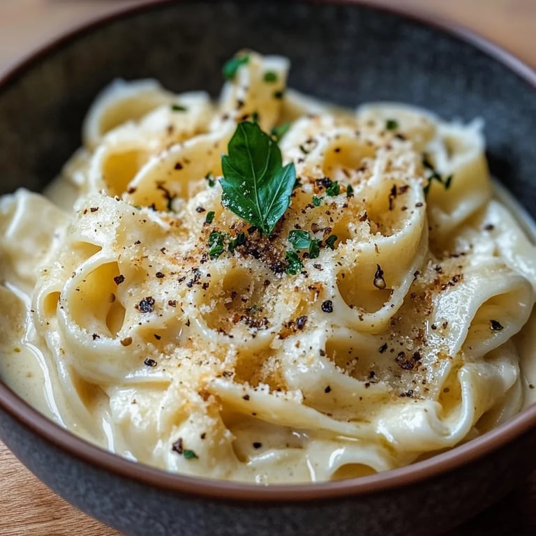 Cremige Nudeln in Käse-Sahne-Soße