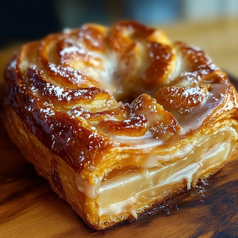 Cozy Apple Kringle with Vanilla Glaze