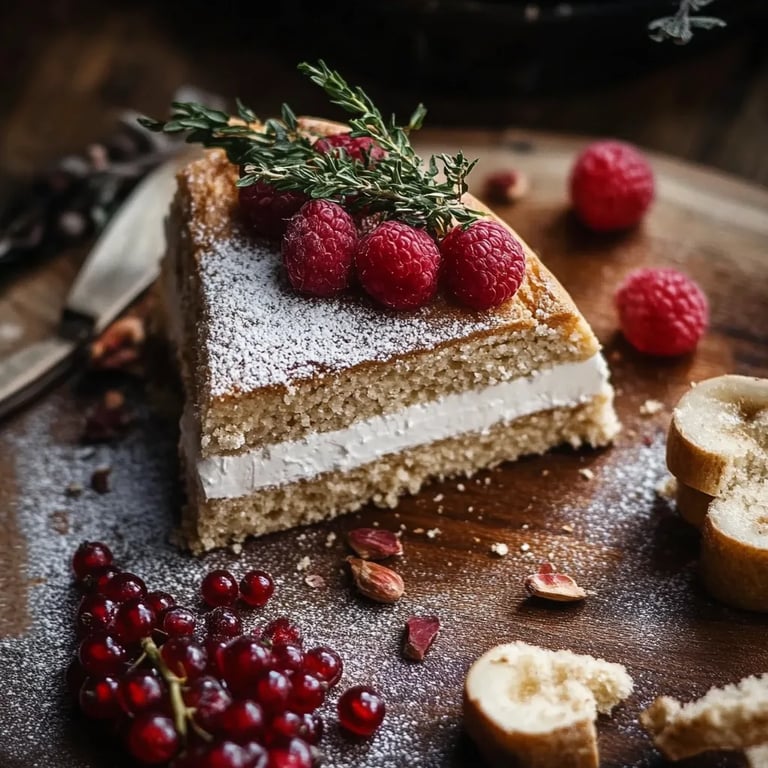 Käsesahne mit Preiselbeeren und Spekulatius