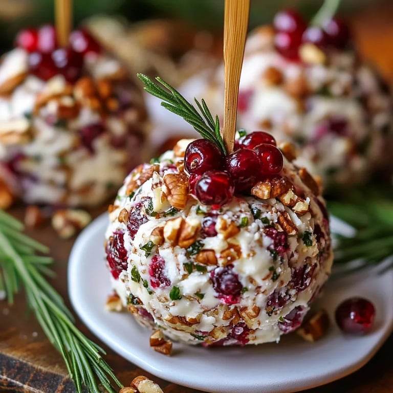 Festive Cranberry Pecan Cheese Ball