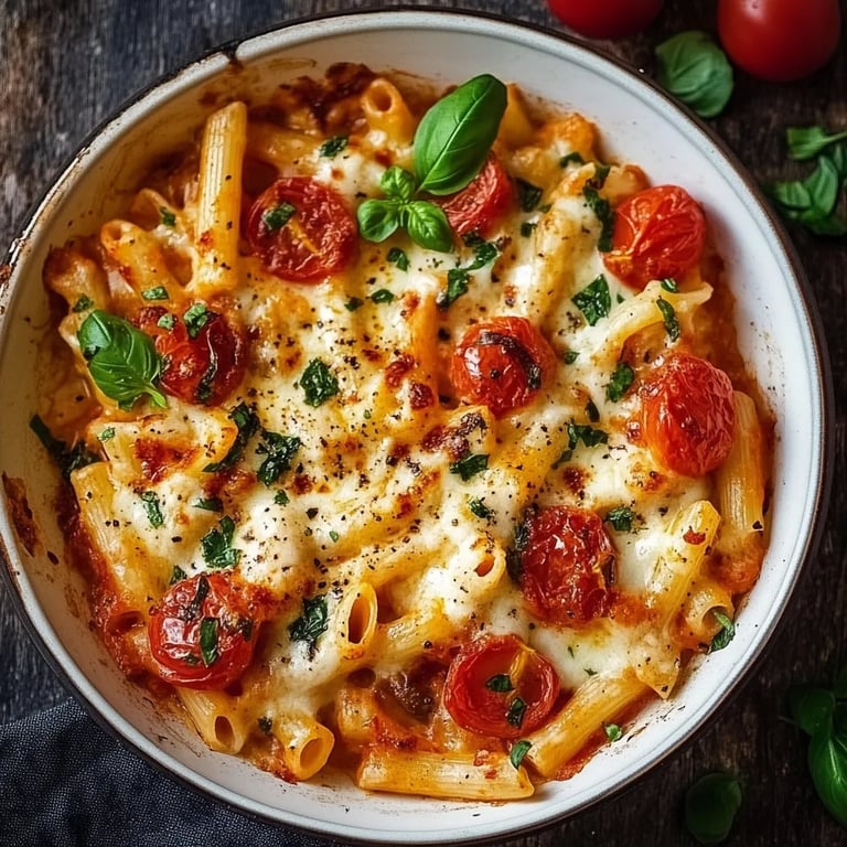 Nudelauflauf mit Tomatensauce