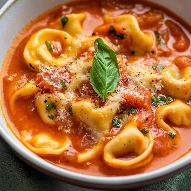 Easy Tomato Tortellini Soup
