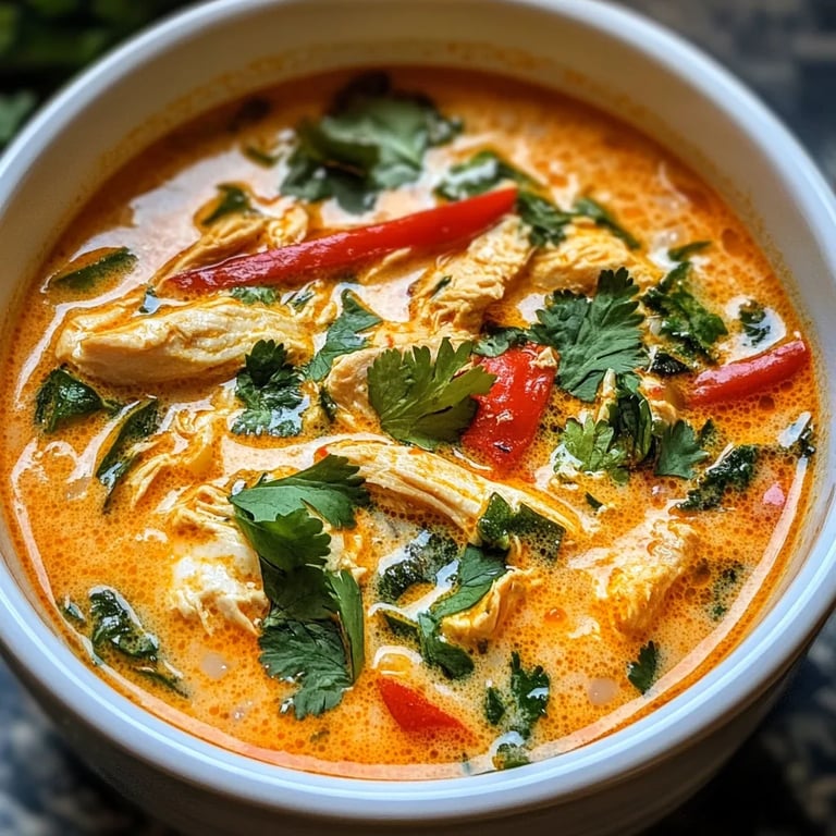 Crockpot Thai Coconut Chicken Soup