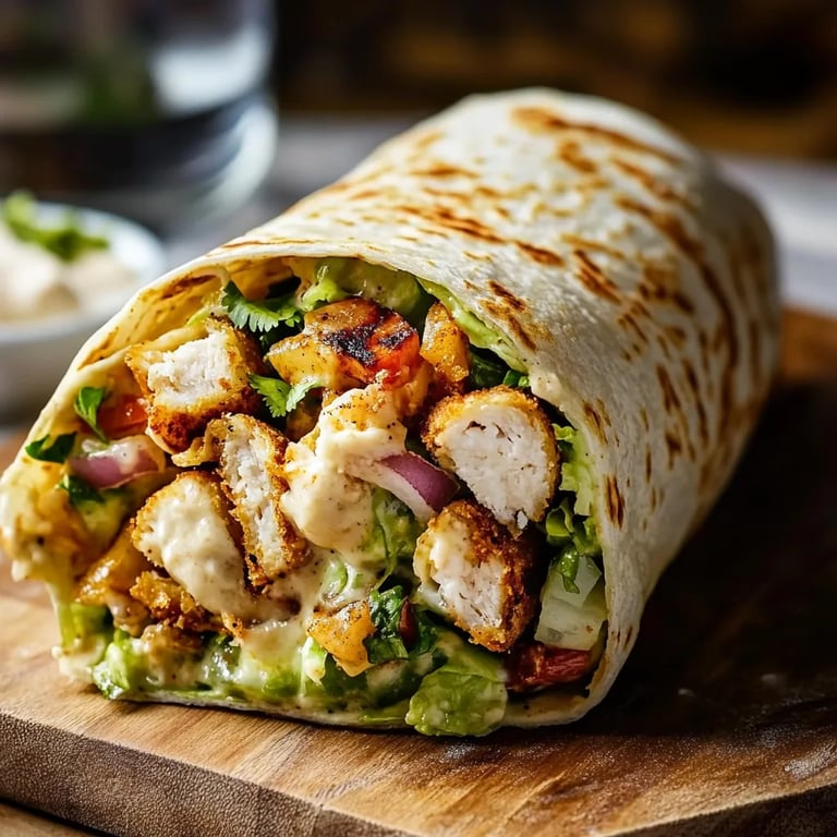 Hähnchen-Caesar-Wrap