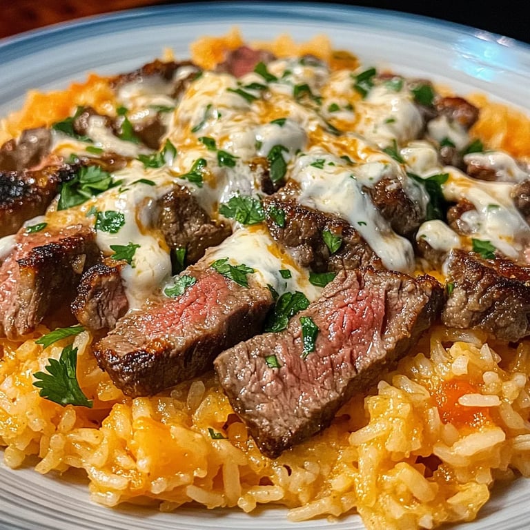 Creamy Queso Rice with Juicy Steak Strips: The Ultimate Amazing Recipe
