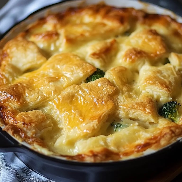Cheddar Broccoli Chicken Pot Pie