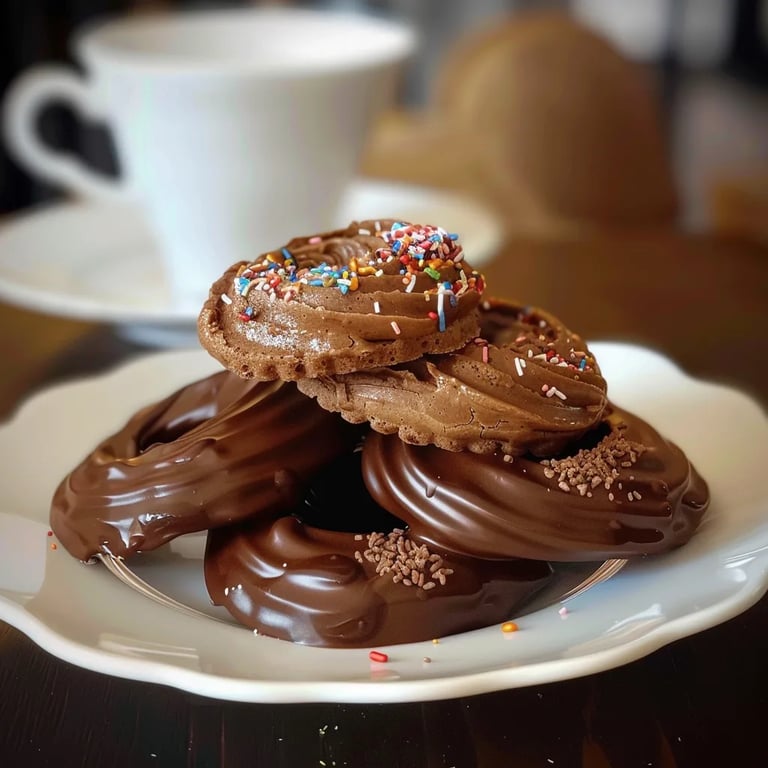 Einfaches Schokoladen-Spritzgebäck