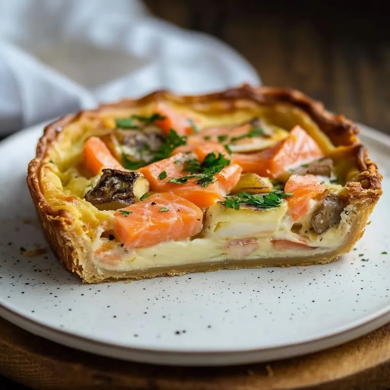 Quiche mit Lachs und Lauch