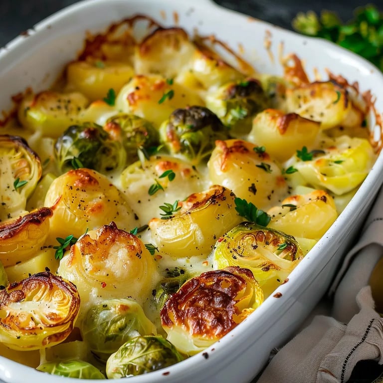 Rosenkohl-Kartoffel-Auflauf