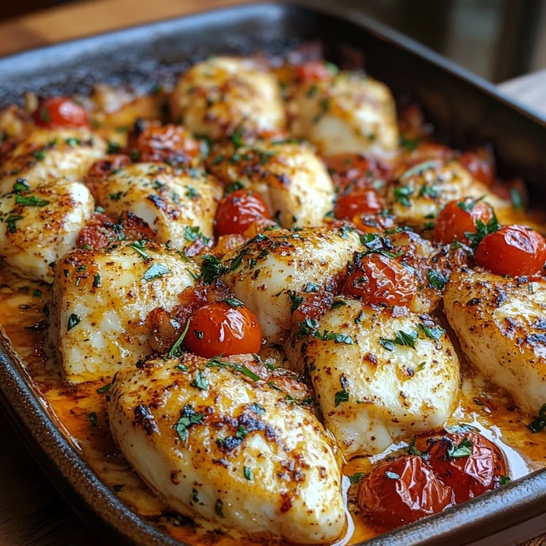 Pollo con Ajo y Tomate con Mozzarella: Una Increíble Receta Última