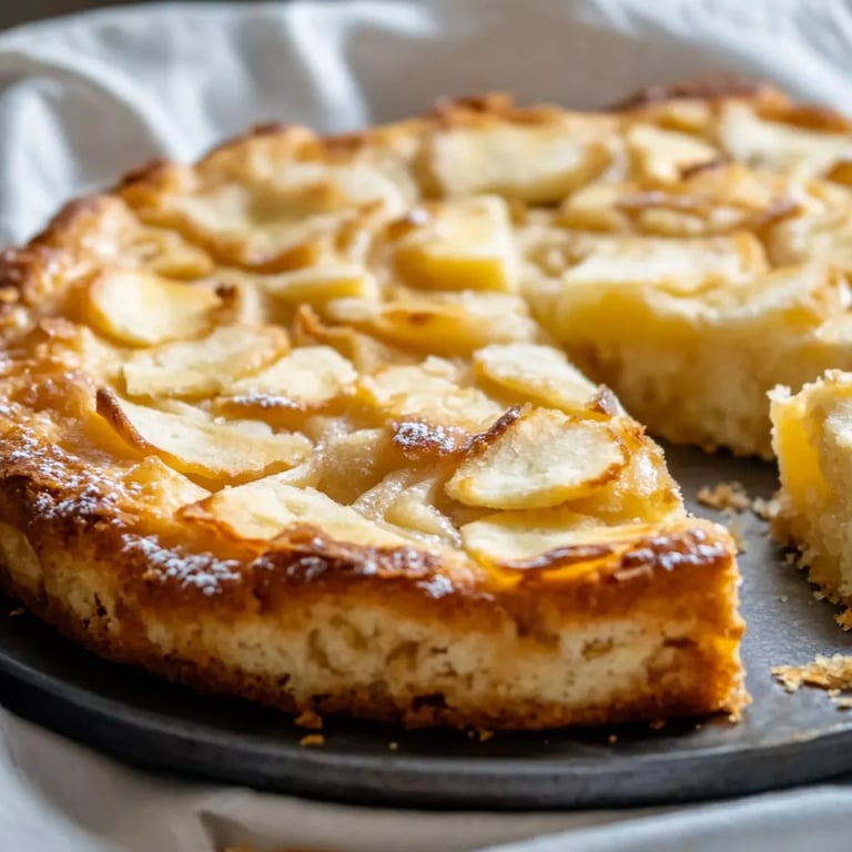 Bratapfelkuchen mit Marzipan