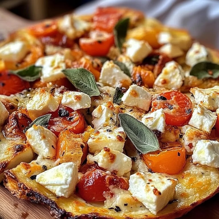 Gebackener Hokkaido mit Honig und Feta