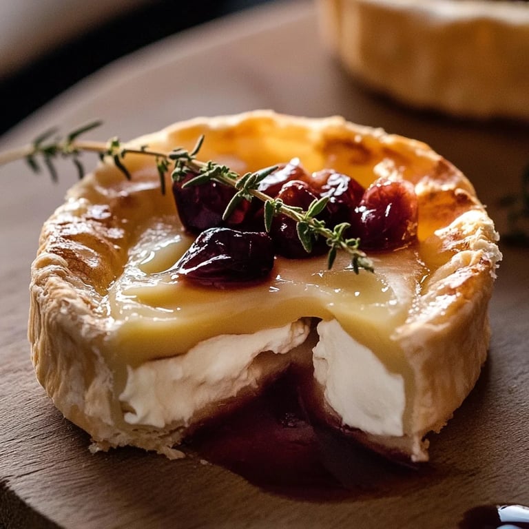 Camembert aus dem Ofen in Blätterteig