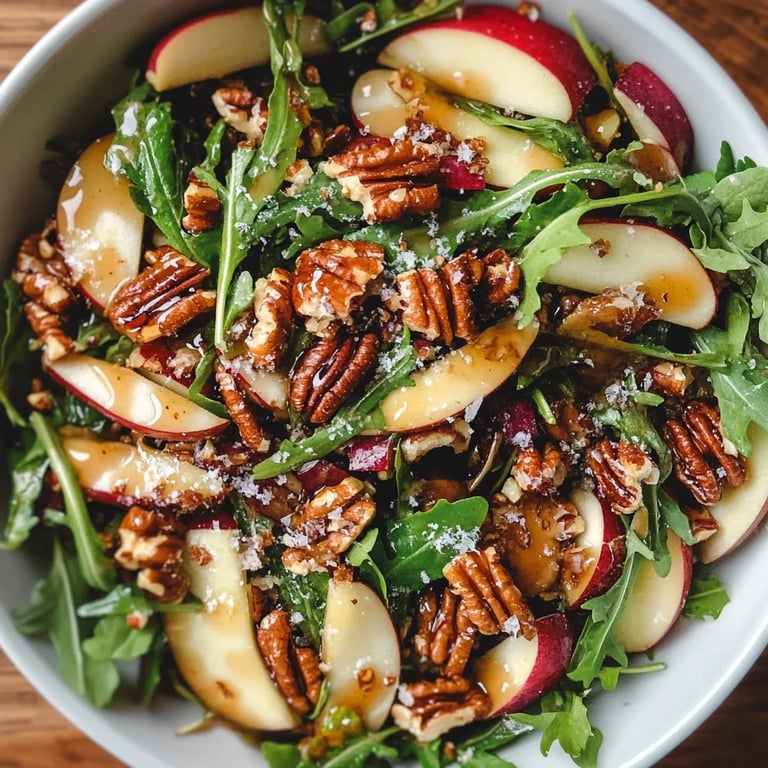 Apple Arugula Salad with Maple Pecans