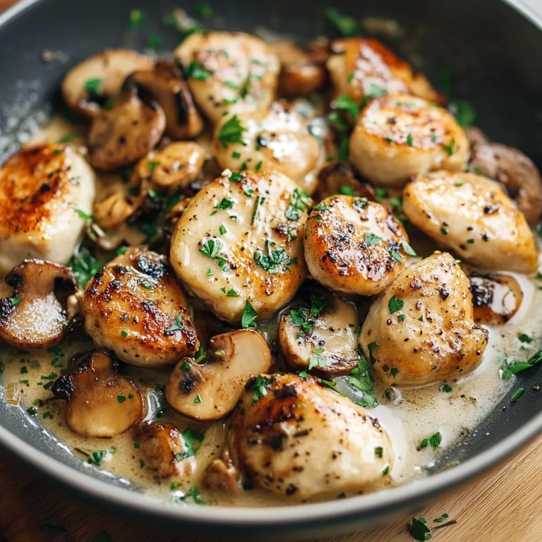 Cremige Knoblauch-Hähnchen-Pfanne