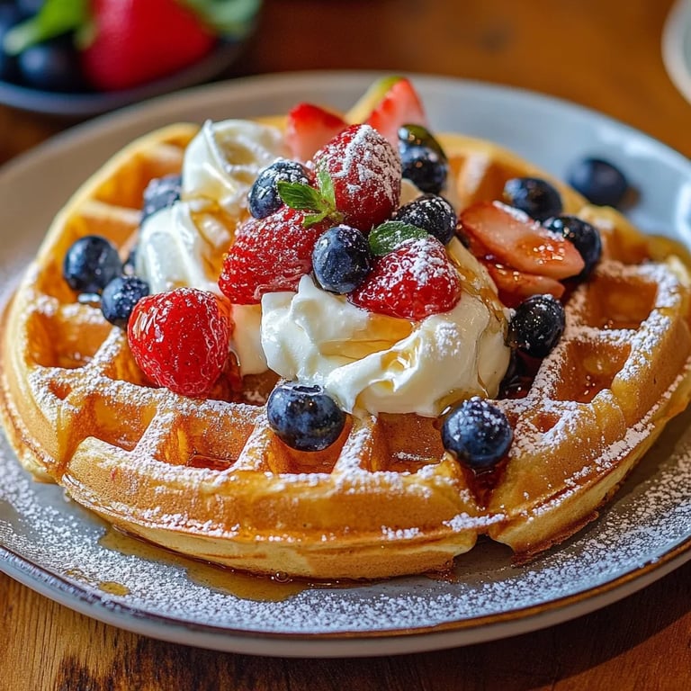 Waffeln mit Joghurt
